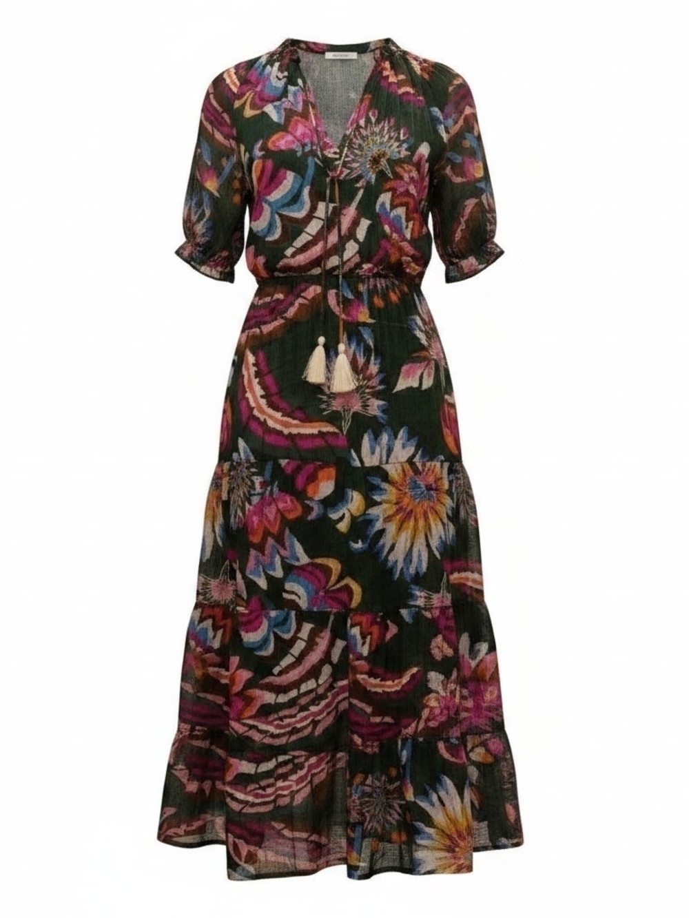 NWT THML Floral Boho Tiered Maxi Dress - Picture 2 of 10